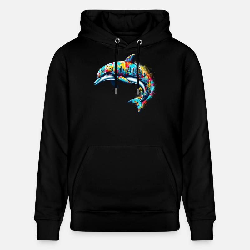 Dauphin - Sweat à capuche bio CRUISER Stanley/Stella Unisexe - noir