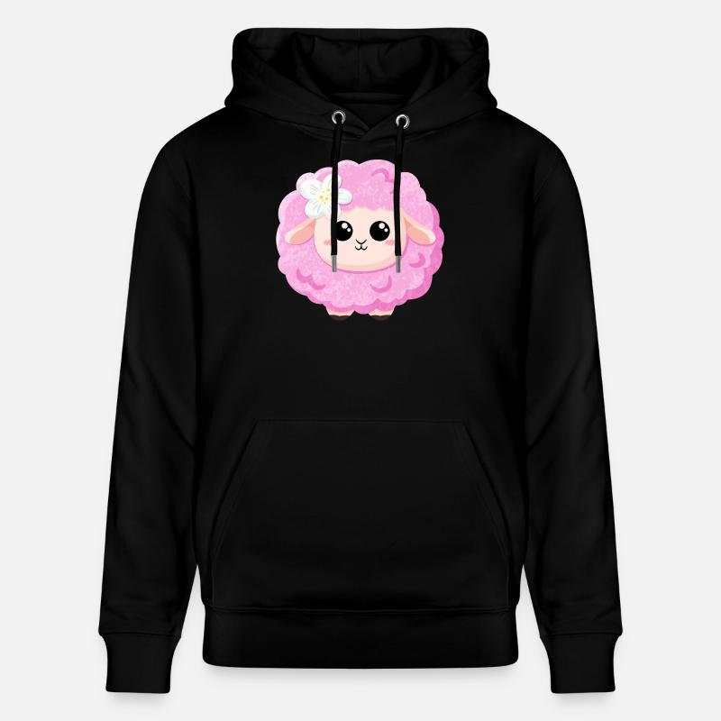 Mouton rose mignon - Sweat à capuche bio CRUISER Stanley/Stella Unisexe - noir