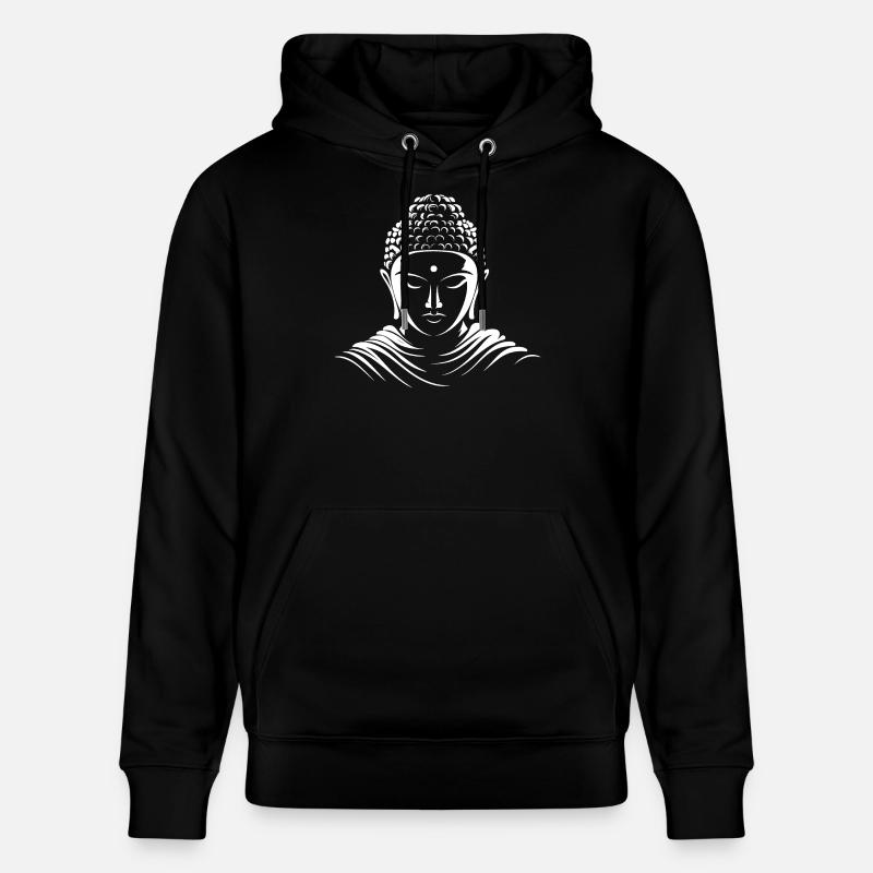 Portrait De Bouddha Blanc - Sweat à capuche bio CRUISER Stanley/Stella Unisexe - noir
