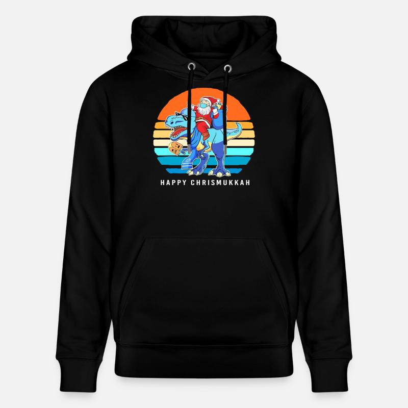 Hanoukka Hanoukka Hanoukka Noël - Sweat à capuche bio CRUISER Stanley/Stella Unisexe - noir