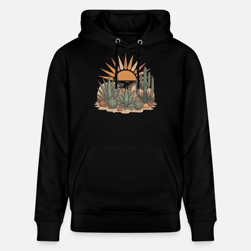 Cactus Boho Nature - Sweat à capuche bio CRUISER Stanley/Stella Unisexe - noir