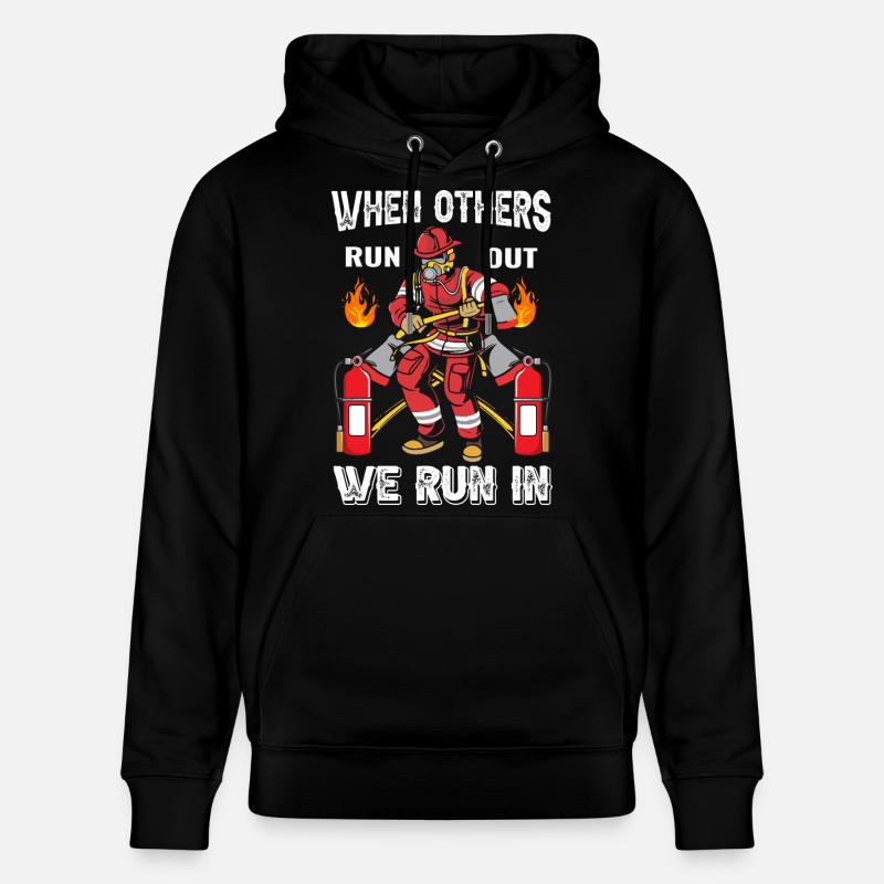 Pompiers - Sweat à capuche bio CRUISER Stanley/Stella Unisexe - noir