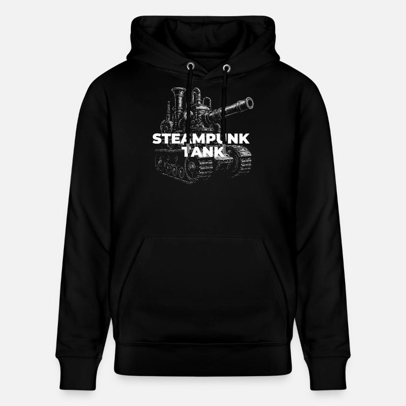 Steampunk Tank Gearwork Imprimer - Sweat à capuche bio CRUISER Stanley/Stella Unisexe - noir