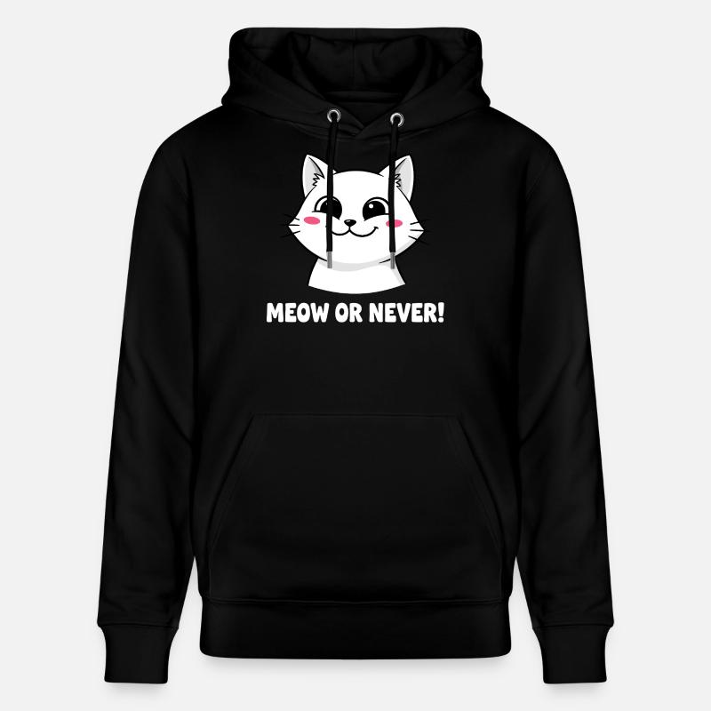Meow or Never Katze - Stanley/Stella Unisex Bio-Hoodie CRUISER  - Schwarz