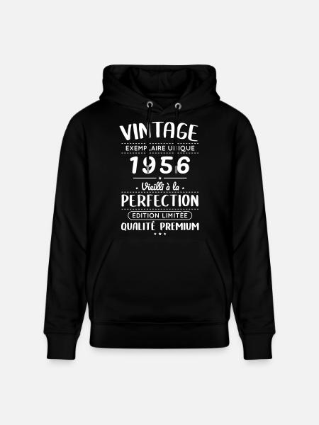 1956 – Jahrgang – Perfekt gereift - Stanley/Stella Unisex Bio-Hoodie CRUISER  - Schwarz