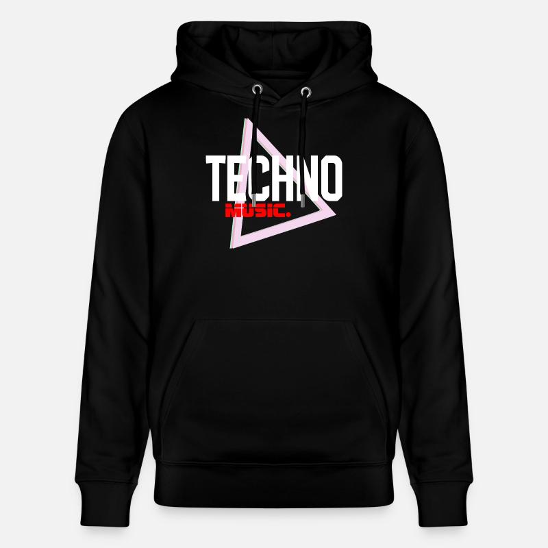 Techno Neon Triangle Pulse - Sweat à capuche bio CRUISER Stanley/Stella Unisexe - noir