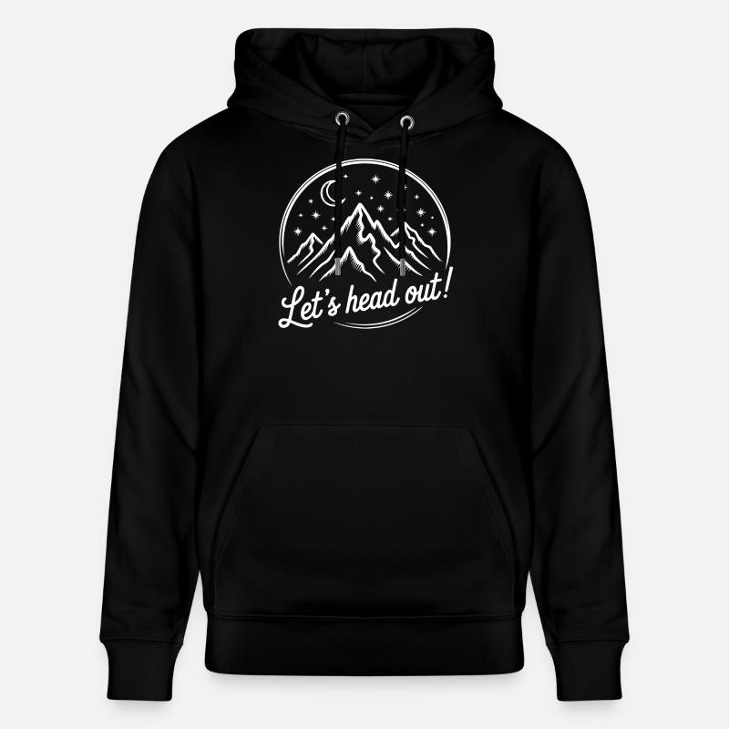 Berge Backpack Abenteuer Shirt - Stanley/Stella Unisex Bio-Hoodie CRUISER - Schwarz