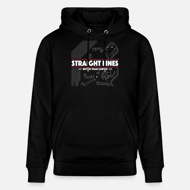 Lignes droites au lieu de courbes - Sweat à capuche bio CRUISER Stanley/Stella Unisexe - noir