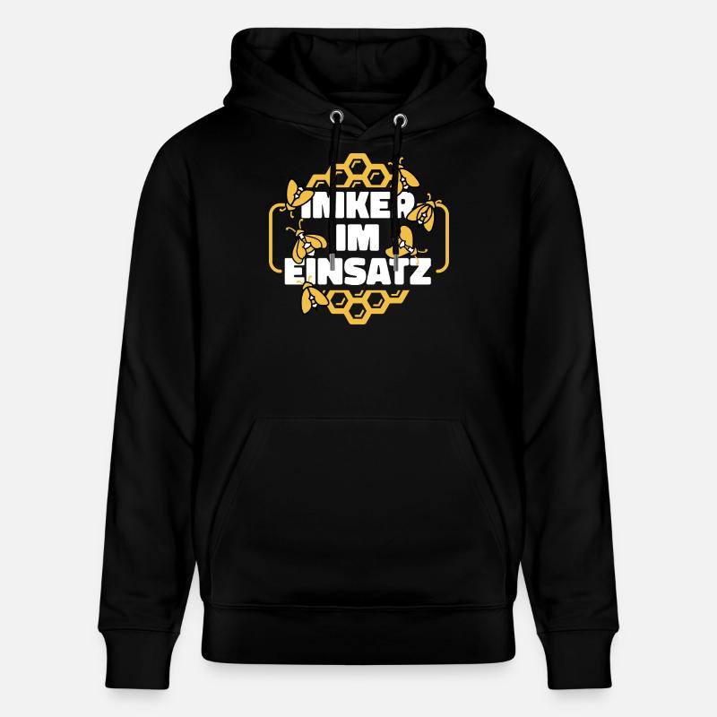 Imker im Einsatz Spruch - Stanley/Stella Unisex Bio-Hoodie CRUISER  - Schwarz