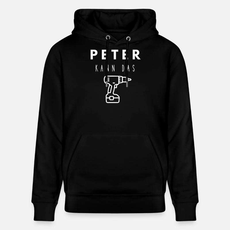 Peter Name Handwerker Werkzeug Akkuschrauber - Stanley/Stella Unisex Bio-Hoodie CRUISER  - Schwarz