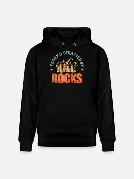 Bergwald sammeln Steine - Stanley/Stella Unisex Bio-Hoodie CRUISER - Schwarz