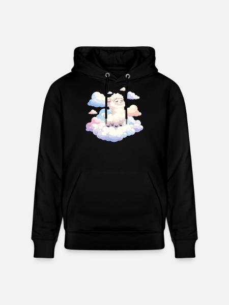 Wolkenlamm im Traumlicht - Stanley/Stella Unisex Bio-Hoodie CRUISER - Schwarz