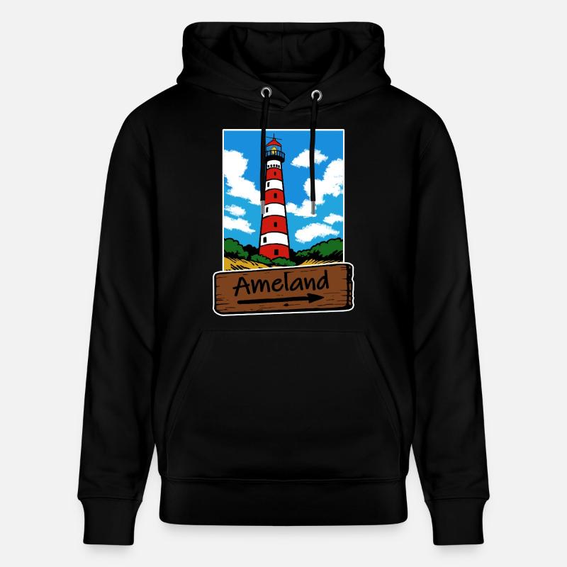 Vacances à Ameland Lighthouse - Sweat à capuche bio CRUISER Stanley/Stella Unisexe - noir