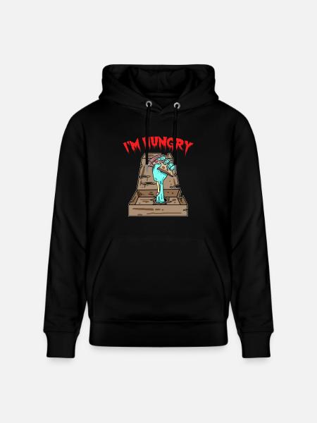 Pizza Zombie j'ai faim - Sweat à capuche bio CRUISER Stanley/Stella Unisexe - noir