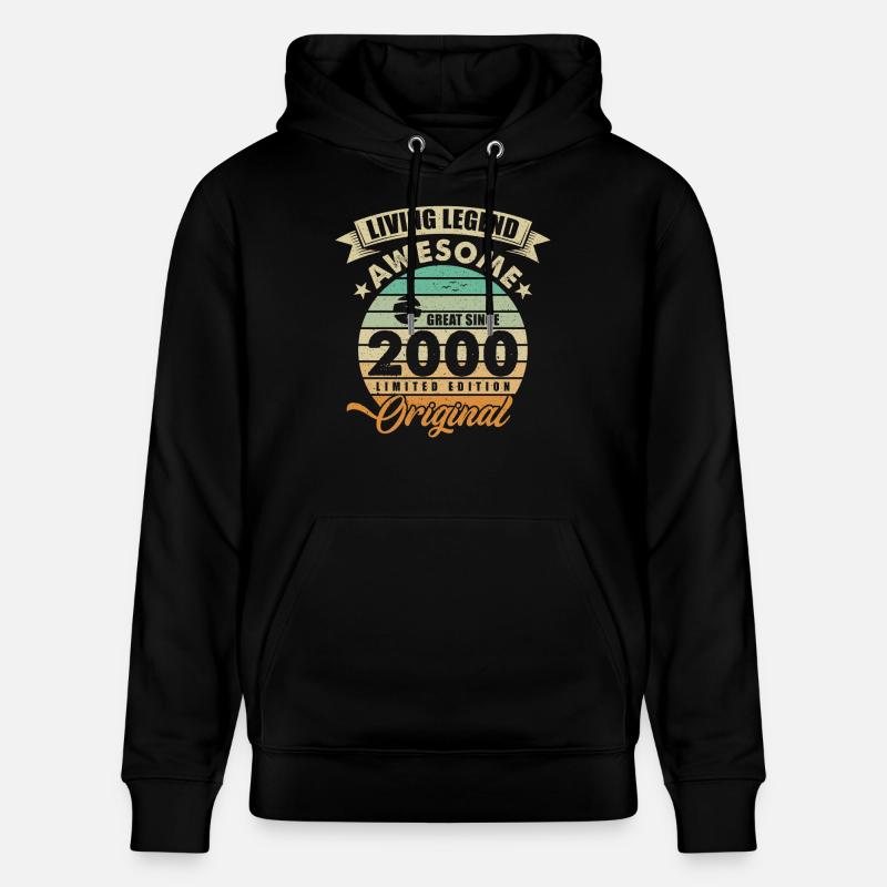2000 Anniversaire Rétro Original - Sweat à capuche bio CRUISER Stanley/Stella Unisexe - noir