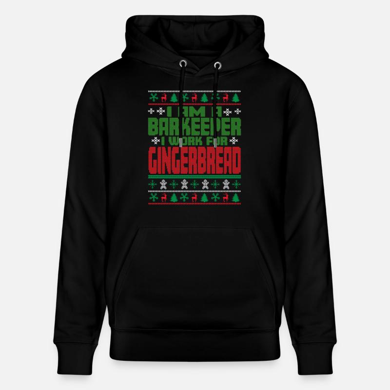 Citation de Noël du barman - Sweat à capuche bio CRUISER Stanley/Stella Unisexe - noir