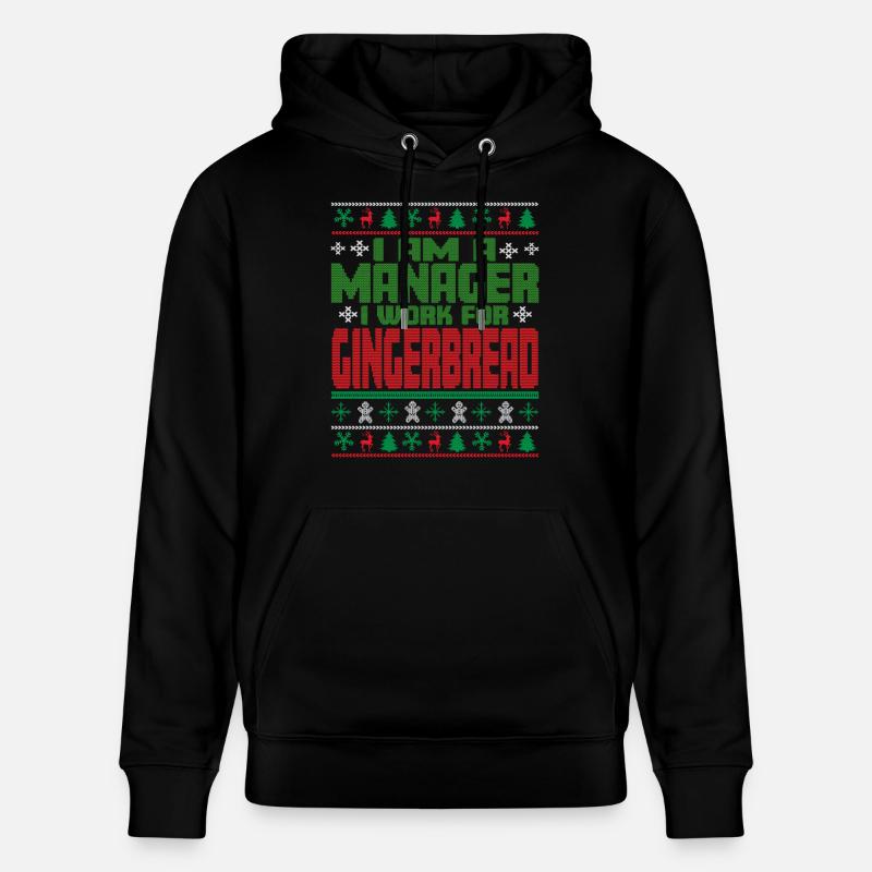 Citation de Noël du gestionnaire - Sweat à capuche bio CRUISER Stanley/Stella Unisexe - noir