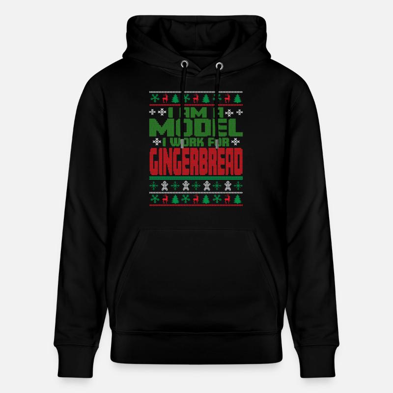 Modèle de dicton de Noël - Sweat à capuche bio CRUISER Stanley/Stella Unisexe - noir
