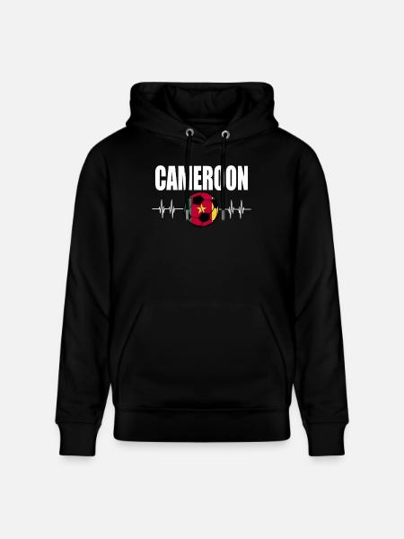 Cameroon Football - Stanley/Stella CRUISER Unisex Organic Hoodie - black