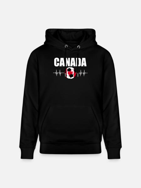 Kanada Fußball - Stanley/Stella Unisex Bio-Hoodie CRUISER  - Schwarz