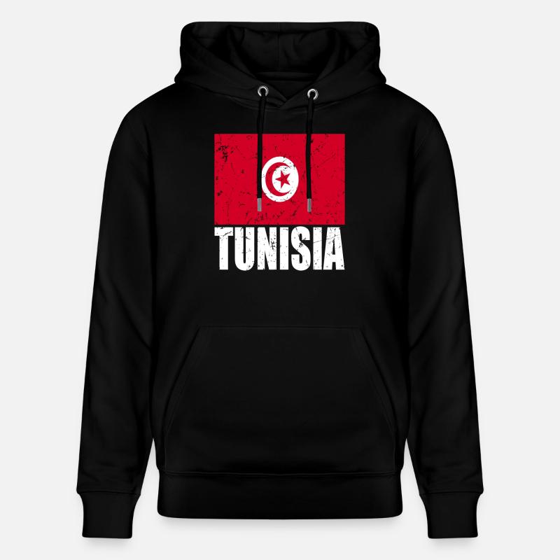 Drapeau de la Tunisie - Sweat à capuche bio CRUISER Stanley/Stella Unisexe - noir