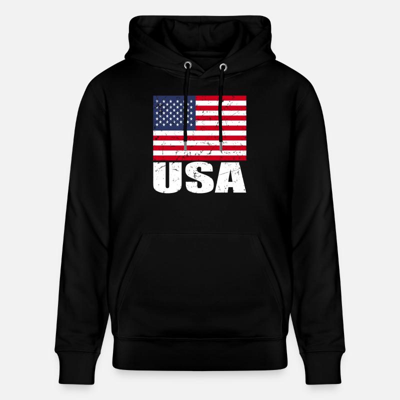 Drapeau de cerf - Sweat à capuche bio CRUISER Stanley/Stella Unisexe - noir