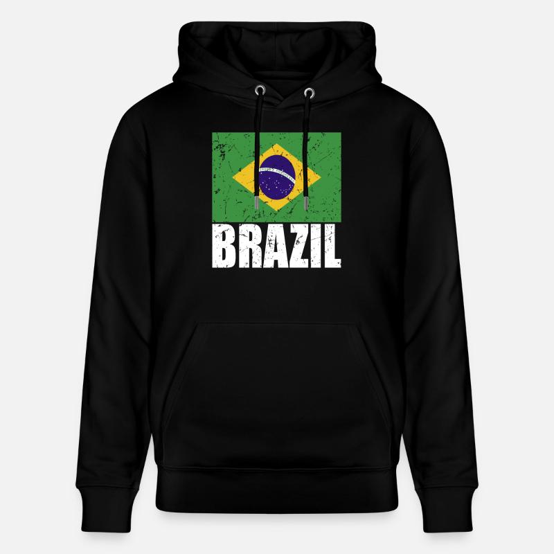 Drapeau du Brésil - Sweat à capuche bio CRUISER Stanley/Stella Unisexe - noir