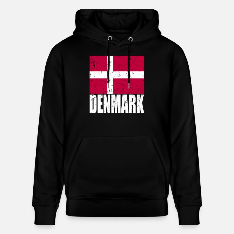 Drapeau du Danemark - Sweat à capuche bio CRUISER Stanley/Stella Unisexe - noir