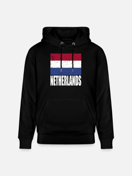 Netherlands flag - Stanley/Stella CRUISER Unisex Organic Hoodie - black