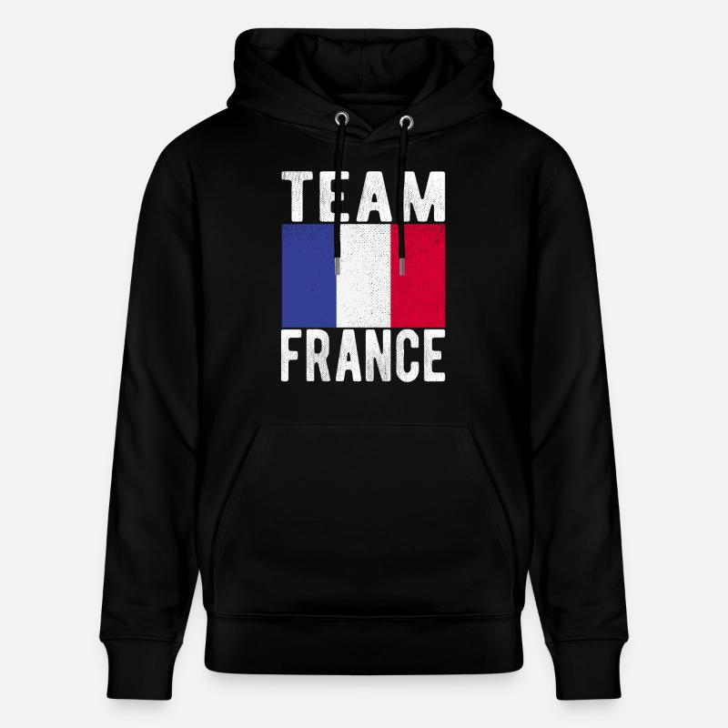 Français drapeau - Sweat à capuche bio CRUISER Stanley/Stella Unisexe - noir