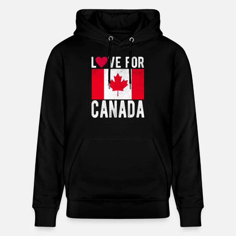 Drapeau du Canada - Sweat à capuche bio CRUISER Stanley/Stella Unisexe - noir
