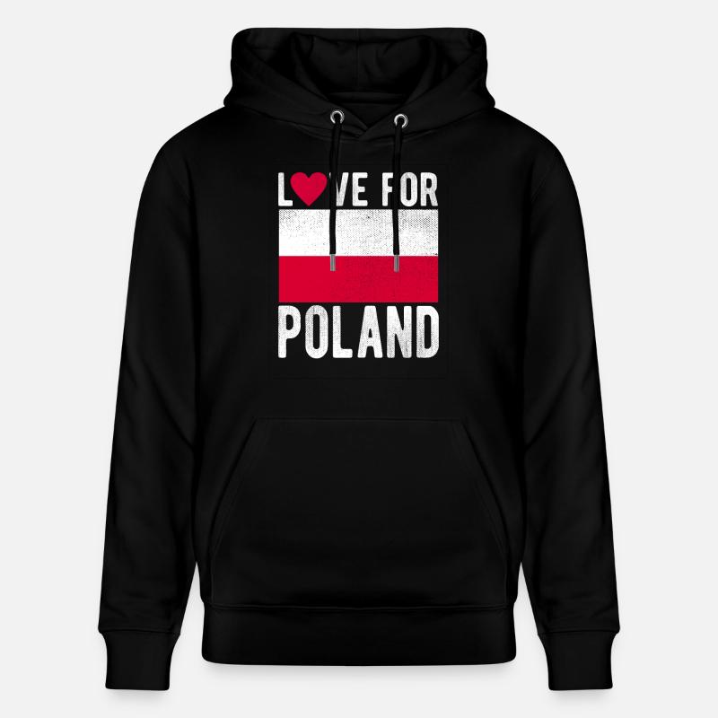 Drapeau de la Pologne - Sweat à capuche bio CRUISER Stanley/Stella Unisexe - noir