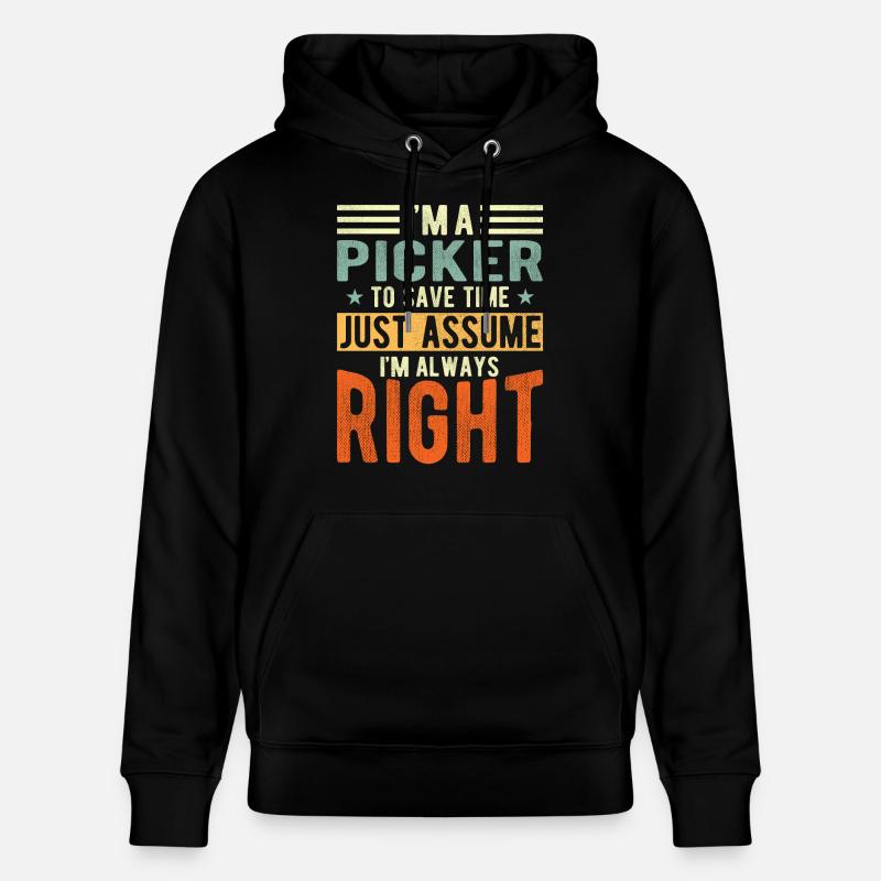 Ramasseur - Sweat à capuche bio CRUISER Stanley/Stella Unisexe - noir