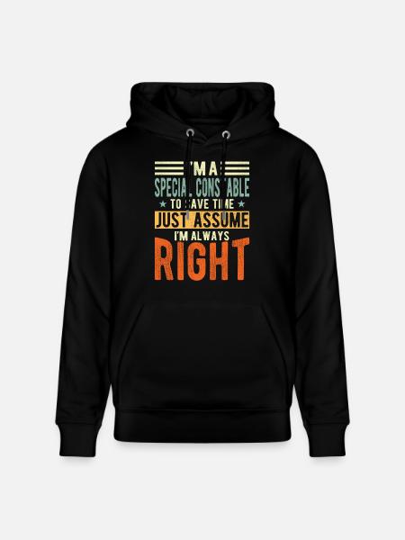 Special Policeman - Stanley/Stella CRUISER Unisex Organic Hoodie - black