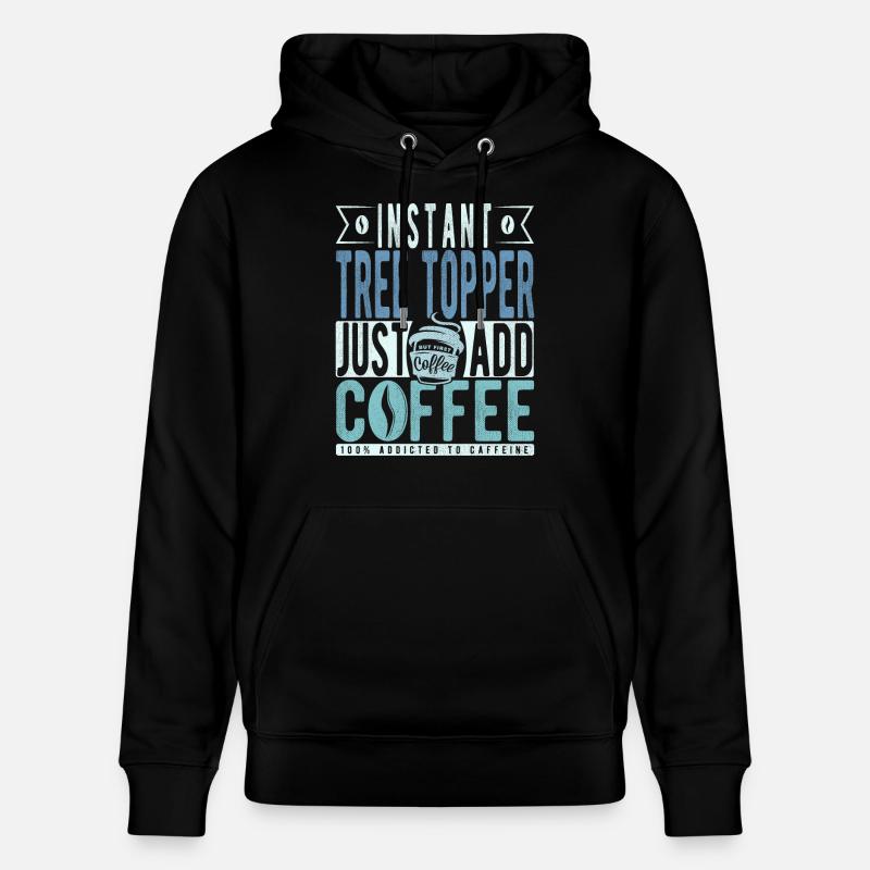 Baumtopper café dicton - Sweat à capuche bio CRUISER Stanley/Stella Unisexe - noir