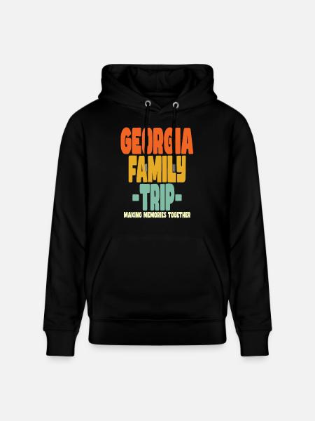 Georgia Family Trip Vacations - Stanley/Stella CRUISER Unisex Organic Hoodie - black