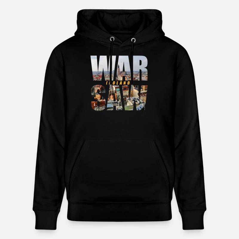 Varsovie Pologne Souvenir - Sweat à capuche bio CRUISER Stanley/Stella Unisexe - noir