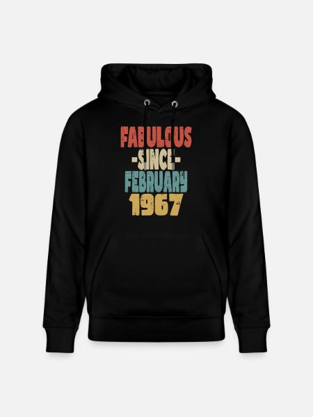 Fabuleux février 1967 - Sweat à capuche bio CRUISER Stanley/Stella Unisexe - noir