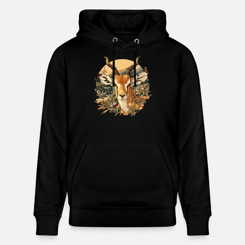 Antilope antilope antilope ouverte - Sweat à capuche bio CRUISER Stanley/Stella Unisexe - noir