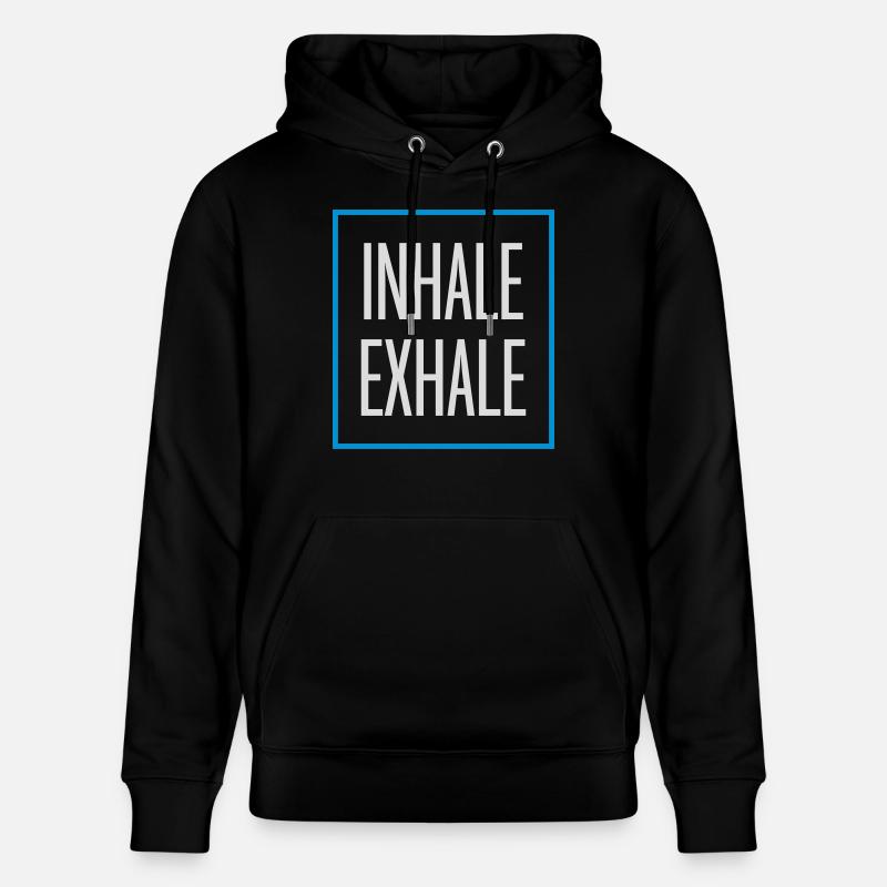 Inspirez expirez Yoga citation - Sweat à capuche bio CRUISER Stanley/Stella Unisexe - noir