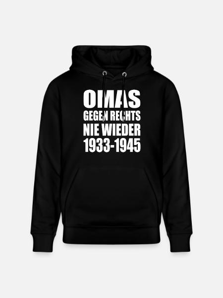 Omas gegen rechts - Stanley/Stella Unisex Bio-Hoodie CRUISER  - Schwarz