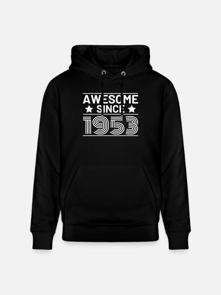 Awesomne since 1953 Retro - Stanley/Stella CRUISER Unisex Organic Hoodie - black