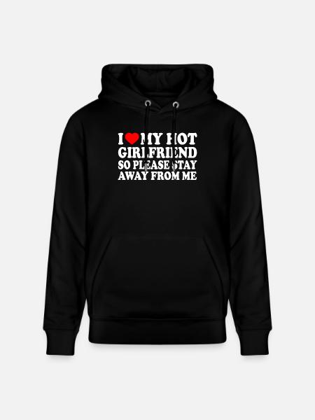i love my hot girlfriend so please stay away from - Ekologisk luvtröja CRUISER unisex från Stanley/Stella - svart