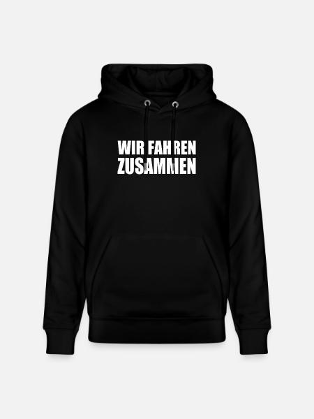 wir fahren zusammen - Stanley/Stella Unisex Bio-Hoodie CRUISER - Schwarz