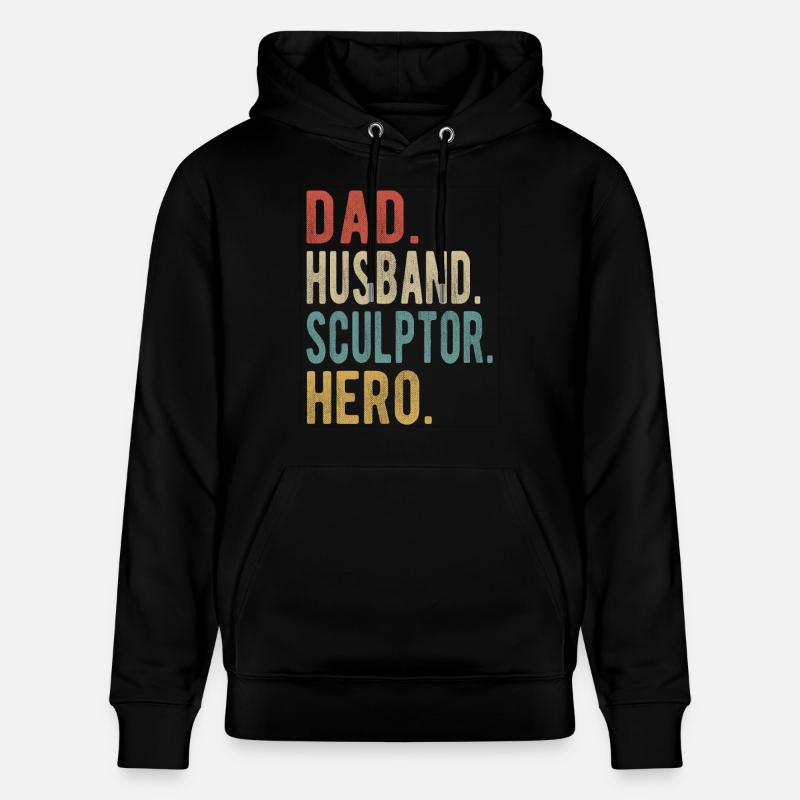 Bildhauer Papa Ehemann Held - Stanley/Stella Unisex Bio-Hoodie CRUISER  - Schwarz