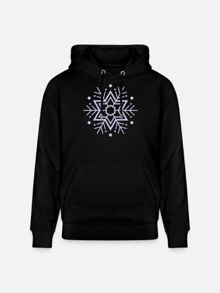 flocon de neige - Sweat à capuche bio CRUISER Stanley/Stella Unisexe - noir