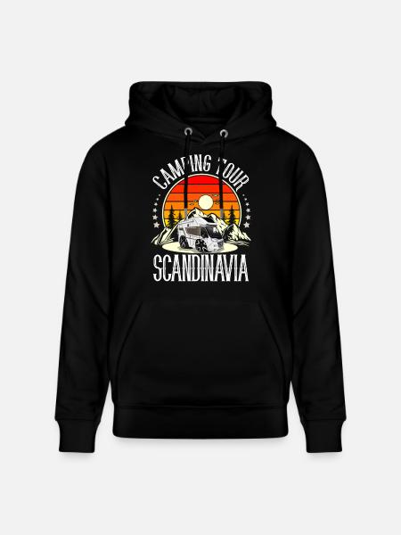 Camping Camper Camping Scandinavia - Stanley/Stella CRUISER Unisex Organic Hoodie - black
