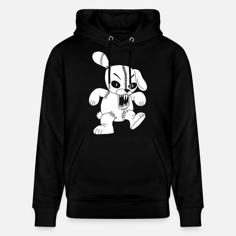 Lapin blanc monstrueux - Sweat à capuche bio CRUISER Stanley/Stella Unisexe - noir