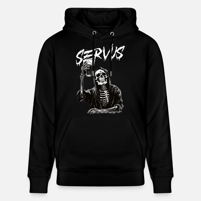 Grim Reaper à la bière - Sweat à capuche bio CRUISER Stanley/Stella Unisexe - noir