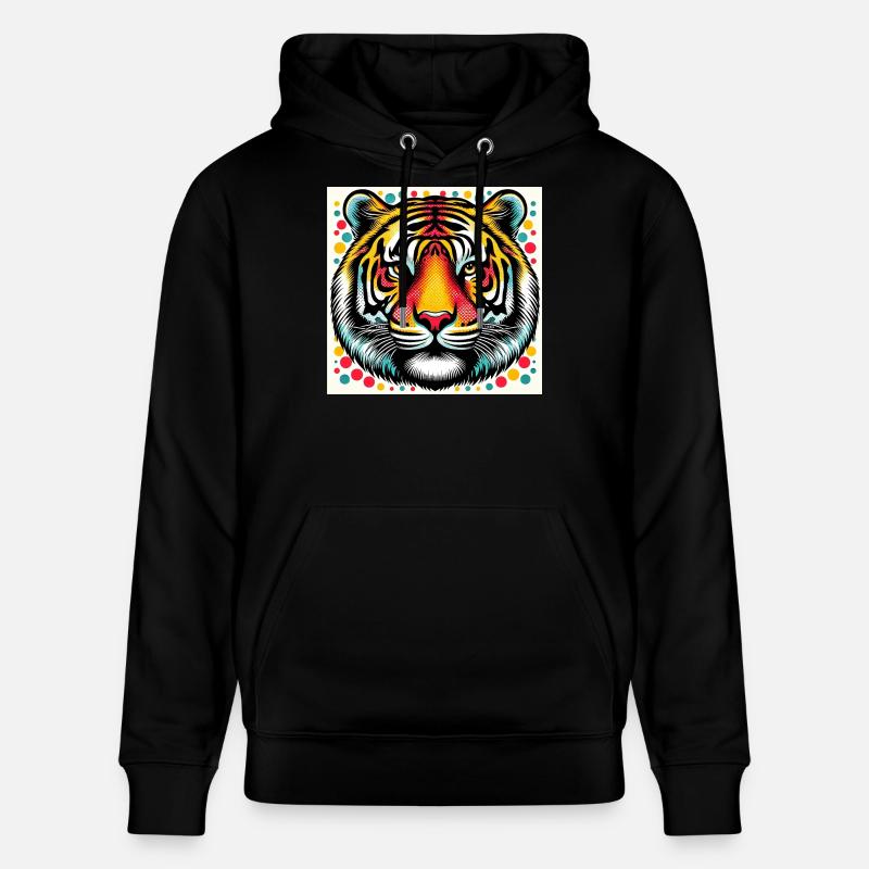 Tiger Pop Art - Stanley/Stella Unisex Bio-Hoodie CRUISER  - Schwarz